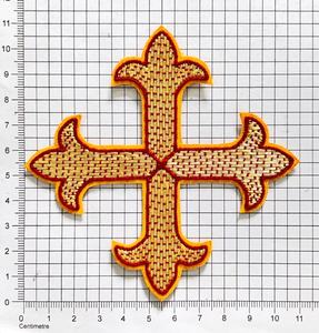 Petite Applique Sainte-Croix pour Vêtement Brodé Liturgique à Coudre Badge Caractéristiques Dentelle Décoration et Aimants - Product Image 4