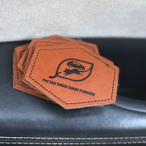 Patchs en cuir véritable PU personnalisés en gros avec étiquettes de logo de forme de taille personnalisée patchs en cuir - Product Image 6