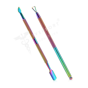 HOT Trend 2PCS Cuticle Pusher and Cutter Cleaner <b>Tool</b> Professional <b>Nail</b> Polish <b>Remover</b> Stainless Steel Manicure <b>Tool</b> Set - Product Image 4