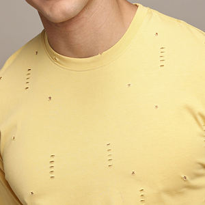 Camiseta desgastada de algodón liso de fabricante para hombre, camiseta ligera de alta calidad con estampado personalizado para hombre - Product Image 6