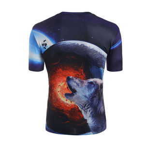 Camiseta de cuello redondo para hombre con diseño de sublimación de impresión digital 3D Características ligeras largas Ajuste de gran tamaño Precio barato - Product Image 4