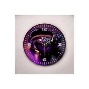 Patrón de impresión colorida 50cm Reloj de pared Gamer Auriculares Diseño Mesa silenciosa de madera Regalo para entusiastas de los Juegos - Product Image 5