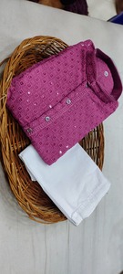 Pijama Kurta pesado tradicional para hombre, diseño de rayón de alta calidad, fiesta de estrellas de ensueño, ropa informal, proveedor indio cosido - Product Image 4