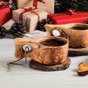 Handmade Eco-Friendly Wooden Kuksa Cup Bohemian Style Outdoor Use Premium <b>Drinkware</b> - Product Image 4