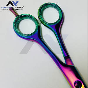 Rainbow Finish Barber Professional Cutting Grooming <b>Hair</b> <b>Scissors</b> High Carbon Stainless Razor Edge <b>Hair</b> Cutting <b>Scissors</b> Salon - Product Image 3