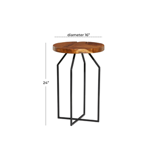 New Arrival Customizable Wooden Furniture Home Decorative Bedroom <b>Bed</b> Beside Side <b>Table</b> Metal Legs Living Room Dining School Use - Product Image 6