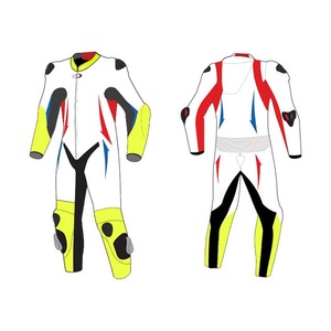 Combinaison de course en cuir respirante personnalisée pour moto, haut de gamme, coupe-vent, imperméable, vêtements de course automobile, imprimé - Product Image 2