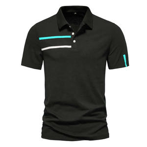 เสื้อโปโลสำหรับผู้ชายเสื้อโปโลคอตตอนโพลีเอสเตอร์ปักโลโก้ได้ตามต้องการ - Product Image 6