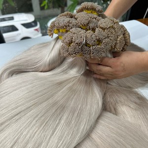 PELO RUSO K U I V PUNTA PLANA QUERATINA COLORES DE CALIDAD PREMIUM TONOS EXTENSIONES DE CABELLO HUMANO ESLAVICO - Product Image 6