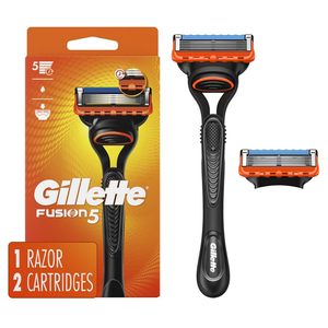 Maquinilla de Afeitar Gillette Fusion5 con Cabezal Giratorio y Cuatro Cuchillas para Hombre, Mango + 2 Recambios de Cuchillas - Product Image 1