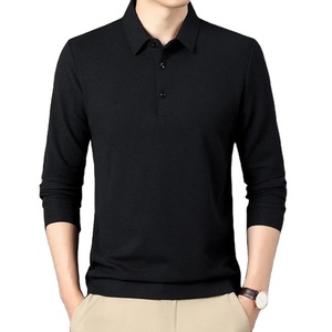 Camisa informal de lino y algodón de manga larga de Color sólido para hombre, transpirable para Polo con cuello alto, 100% algodón, OEM disponible - Product Image 2