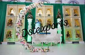 Impresionante telón de fondo de espejo de escenario de boda indio más fascinante espejo de boda al aire libre escenario Moderno marco DE FONDO DE BODA al aire libre - Product Image 6