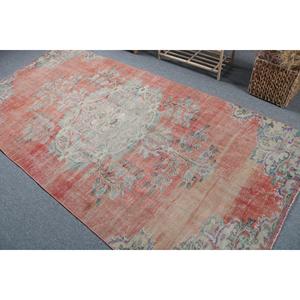 พรมตุรกีโบราณขนาด 4.3x8.7 ฟุต สีแดงลายนามธรรม ทำจากขนสัตว์ - Product Image 4