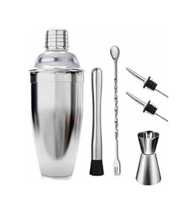 Hot Sale Stainless steel <b>cocktail</b> set, Metal barware set, Premium bar tool set, Steel bar tools, <b>Cocktail</b> preparation <b>kit</b> - Product Image 1