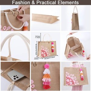 ถุงช้อปปิ้งช้อปปิ้งช้อปปิ้งปอกระเจาถุงสิริความงามสำหรับโรงเรียน,วิทยาลัย,การเดินทาง,ชายหาด OEM ทำในประเทศเวียดนาม - Product Image 5