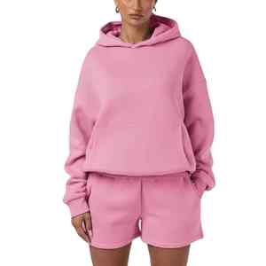 Sweat-shirt personnalisé OEM Streetwear Casual imprimé pour femme, couleur unie, toile, ensemble complet, 100% coton, écologique, séchage rapide - Product Image 1
