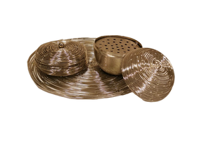 New Design Metal <b>Serve</b> <b>Bowl</b> With Customized Colour Finishing Round Shape Agate Design Premium Quality With Three Compartment - Product Image 5