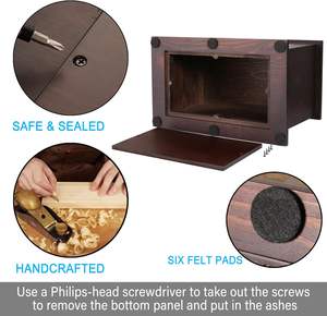 Cremation <b>Memorial</b> Urns <b>for</b> Human Ashes Adult Male Female, Wooden Urns <b>Box</b> and Casket <b>for</b> Ashes Men Women Child, Large Burial - Product Image 2