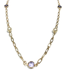 Collier pendentif améthyste au design élégant avec chaîne Collier améthyste naturelle Station délicate Bijoux minimalistes pour femmes Cadeaux - Product Image 1