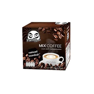 새로운 팬더 커피 사탄 커피 믹스 파우더 100% 아라비카 맛 건강한 검은 참깨 씨앗 추출물 Q10 양식 태국