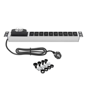 Unidad de Distribución de Energía (PDU) de Aluminio para Montaje en Rack, 19 Pulgadas, 1U, 10 Tomas IEC C13 - Product Image 1