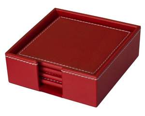 Posavasos de cuero redondos clásicos con superficie suave y atractivo hecho a mano para protección y decoración de bebidas de lujo - Product Image 2