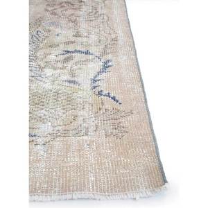 พรมขนสัตว์วินเทจขนาดใหญ่ Pae-2400 สีเบจ-น้ำตาล ลายดอกไม้ถักมือ สำหรับบ้าน-ทางเข้า ห้องโถง ห้องสี่เหลี่ยมผืนผ้า ขนาด 9x12 - Product Image 4