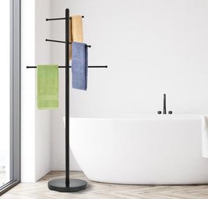 Porte-serviettes en fer décoratif alliant rangement fonctionnel et accent élégant pour la salle de bain, support mural robuste - Product Image 4