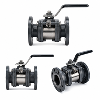 Vanne à boisseau sphérique flottante Q41F PN25 à bride avec siège en PTFE pour pipeline, vanne à boisseau sphérique industrielle à bride, contrôle de débit de pipeline