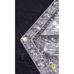 จี้ฮิปฮอปสำหรับผู้ชายทำจาก925เงินสเตอร์ลิงประดับเพชรโมอิสใส - Product Image 4