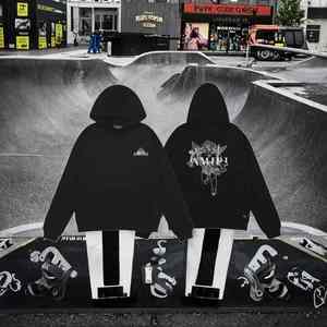 Sweat à capuche pour homme en molleton personnalisé, taille XL, coupe ample, brossé, lavé, imprimé numérique, brodé - Product Image 3