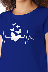 Indian <b>Women's</b> Trendy Designer Knitting <b>Tops</b> Comfortable Regular Wear Formal Short <b>Tops</b> with Appliques New Trendy T Shirt India - Product Image 2