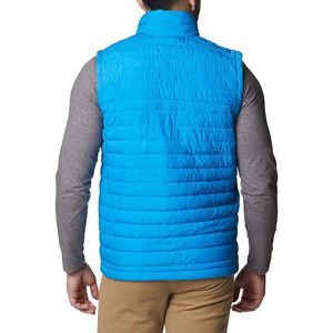 New Arrival Mens Warm Puffer <b>Vest</b> for Outdoor Use Lightweight Breathable Waterproof Stand Collar Front Solid Color Plain Design - Product Image 2