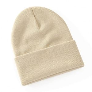 Fabricant de bonnet de manchette broderie patch Logo tricot 100 coton bonnet en cuir patch Beanie avec logo personnalisé - Product Image 6