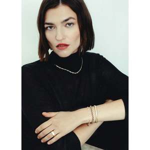 Juliette Yellow Gold Diamond Row Necklace - Product Image 5