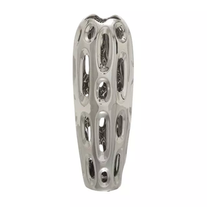 แจกันดอกไม้ทำจากโลหะสีผสมเข้ากันดีที่สุด,แจกันและแจกันดอกไม้ดีไซน์แฮนด์เมดสำหรับตกแต่งบ้านสีเขียว - Product Image 4