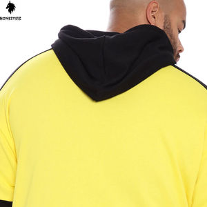 เสื้อฮู้ดลำลองแบบสวมหัวขนาด XL ของผู้ชายเสื้อผ้าฝ้าย100% พิมพ์ลายนูนดิจิตัลลายทางทึบไม่ซ้ำใครสำหรับฤดูหนาว - Product Image 5