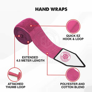 Bandes de boxe pour la salle de sport à prix avantageux, impression de logo personnalisée, bandes de boxe de haute qualité - Product Image 6