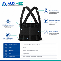 Faja Lumbar Ajustable de Nailon Transpirable para Soporte de Espalda Baja, Ideal para Levantamiento de Pesas y Alivio del Dolor Muscular