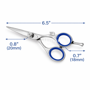 Ciseaux de coiffure professionnels de 6,5 pouces en acier inoxydable, ciseaux de barbier avec poignée en caoutchouc, outil de salon OEM - Product Image 3