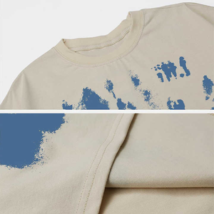 Vêtements de rue personnalisés de haute qualité en coton surdimensionné T-shirt graphique lourd sérigraphié pour hommes - Product Image 6