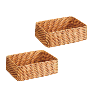 Stylish and Practical Rectangular <b>RATTAN</b> <b>BASKET</b> / TRAY From Vietnam Handwoven Beautifully Handwoven for Versatile Use Decor - Product Image 1