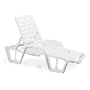 Tumbona de Resina Blanca - Product Image 1