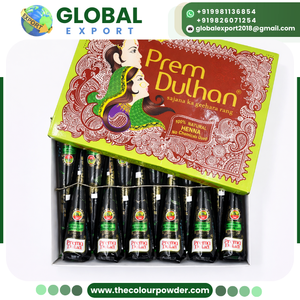 Conos de Henna Natural Prem Dulhan, Fórmula Premium Sin Químicos, Paquetes de Cartón a Granel, Color Intenso, Crema para Novias - Product Image 3