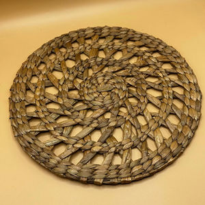 Manteles individuales redondos, tejido abierto jacinto de agua, productos ecológicos hechos en Vietnam, decoración de mesa, mantel tejido al por mayor - Product Image 1