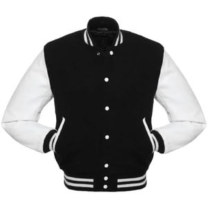 Men's Cotton Polyester <b>Button</b>-Up Baseball College Jacket Varsity Jacket for Winter College, Baseball, jacket for men - Product Image 3