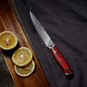 Venta al por mayor personalizado de alta calidad OEM ODM servicio profesional japonés Damasco acero cocina Chef cuchillo fijo hoja afilada - Product Image 6