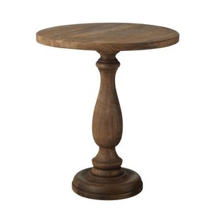 <b>Tall</b> wooden cake stand with wide circular platform and strong support base crafted for everyday serving or cake decorating - Product Image 6