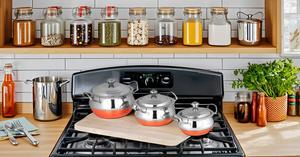 PREMIUM 3-Pcs Handi Cookware Set Stainless Steel with Copper Bottom for Cooking - Product Image 2