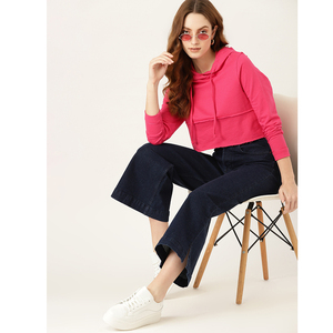 Venta caliente cuello acanalado estilo sublimado personalizado Sudadera con capucha de moda multicolor mujeres pulóver sudaderas con capucha y sudadera chica - Product Image 6